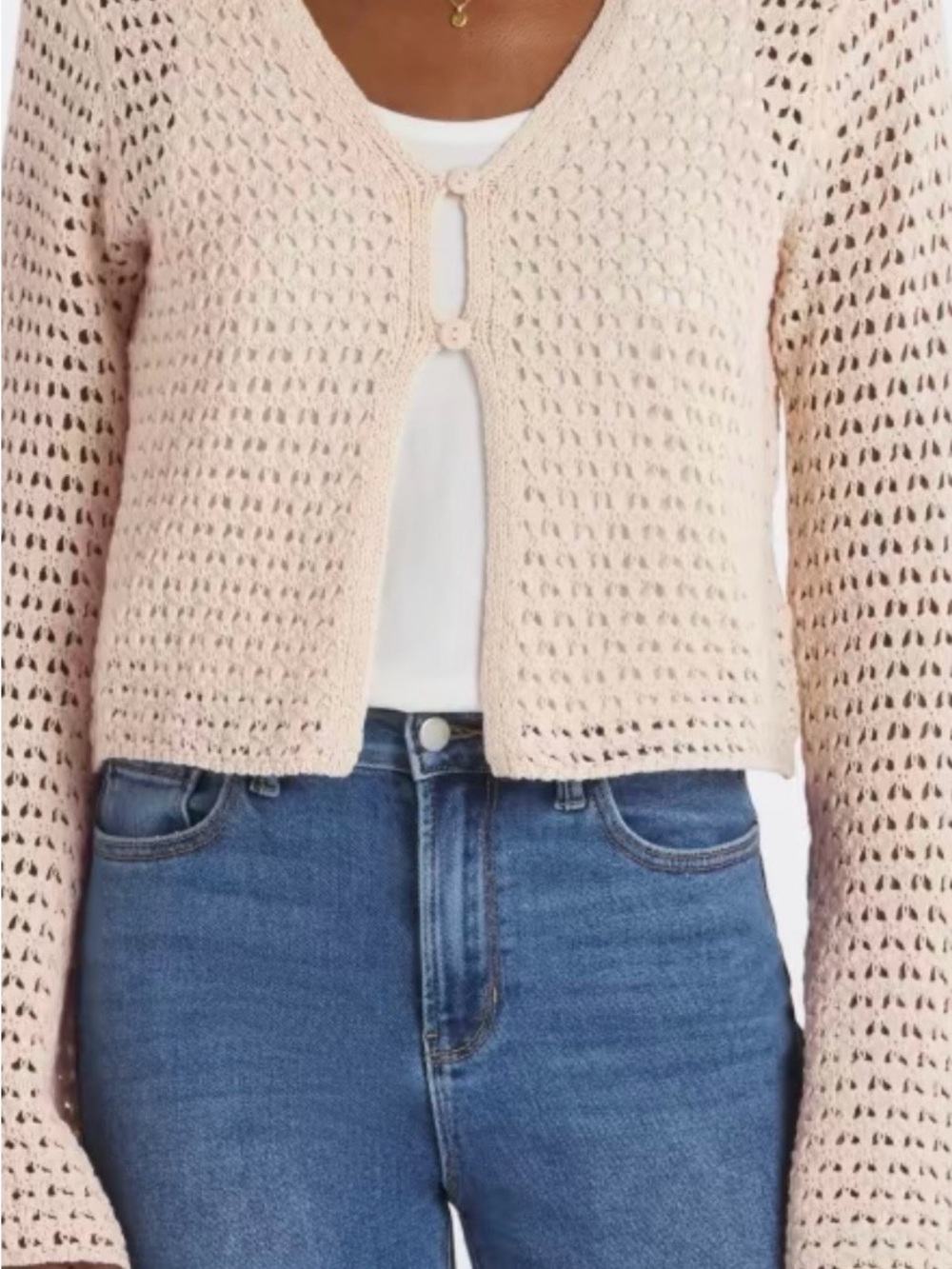 Crochet Long Sleeve Cardigan Love Ellie XL